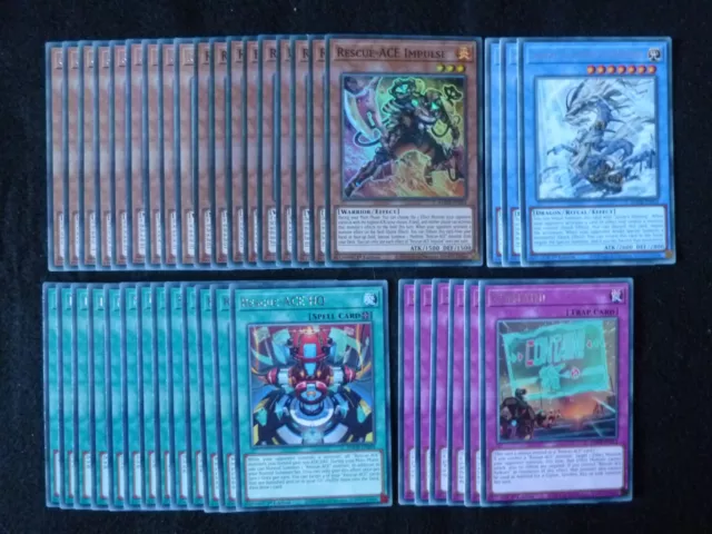 Yu-Gi-Oh 40 Card Rescue-Ace Deck  *Ready To Play*