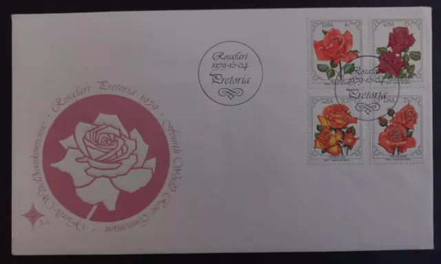 1979 South Africa (RSA) Rose Convention FDC ties 4 stamps cd Pretoria