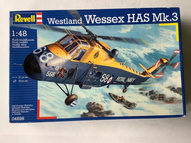 ✅ Revell 04898 1:48 Westland Wessex HAS Mk3 R-Navy versiegelt (DV128-25K2/1/2)