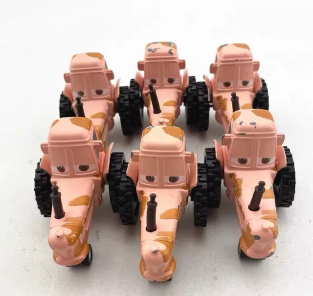 Lot of 6 Disney Pixar Cars Cow Tractors 1:55 Metal Diecast Toys Car New Loose