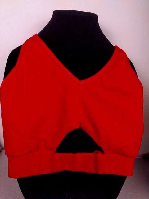 Purple Pixies Girls Nola Red Pullover Wireless Dance Wear Top Size S (7-8) ?