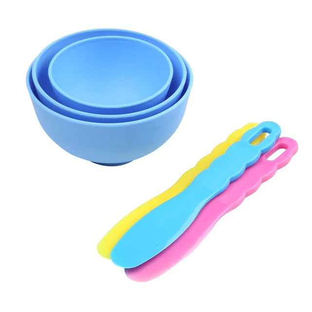 Dental Lab Rubber Mixing Bowl Plastic Spatulas for Alginate Impression (6Pcs)