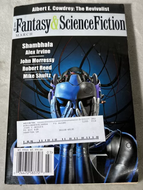 Fantasy & Science Fiction Magazine Paperback Book March 2006 Short Stories