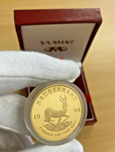 1992 Krügerrand Gold 1oz Proof PP nur 2100 Stück Goldmünze Feingold 1 Unze TOP