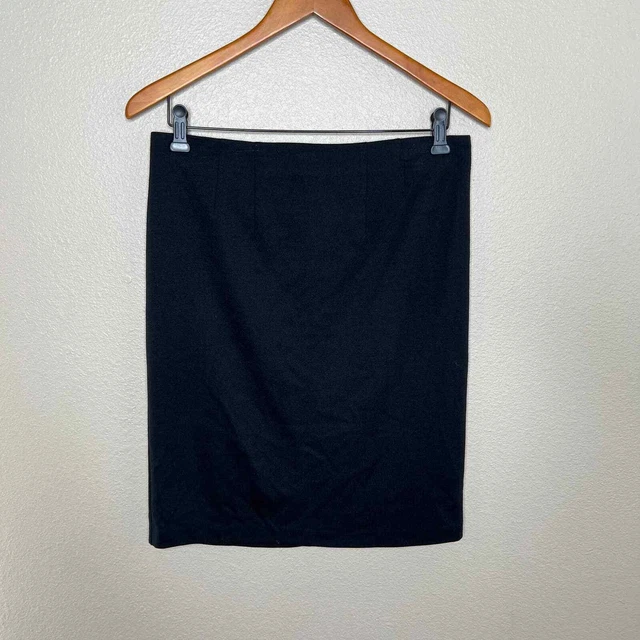 Elle Size 6 Womens Black Above Knee Pencil Skirt Business Stretch