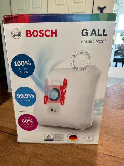 Genuine Bosch BBZ41FGALL Type G Replacement Vacuum Cleaner Dust Bags Pack of 4