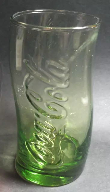 GREECE COCA COLA GLASS Limited Edition ZIG ZAG TWIST SHAPE DESIGN DECORATION !!!