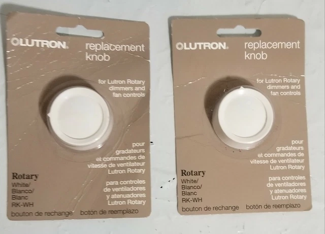 Paquete de 2 perillas de repuesto Lutron para atenuadores giratorios y controles de ventilador RK-WH