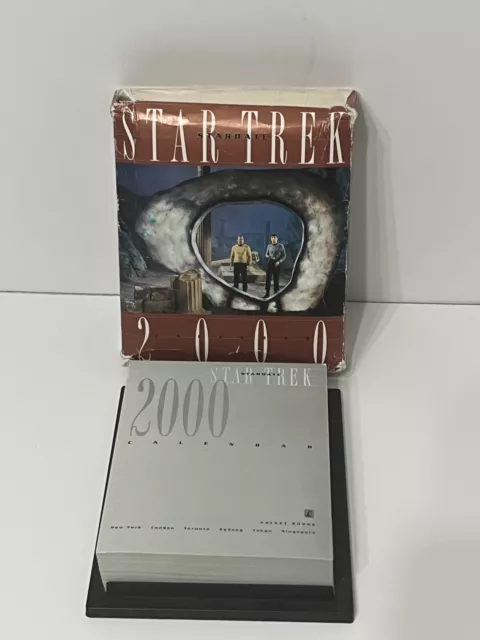 Star Trek 2000 Y2K Daily Desk Calendar Stardate Daily Images Vintage Collectable