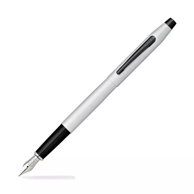 Cross Classic Century Fountain Pen - Brushed Chrome PVD - Medium Point NEW