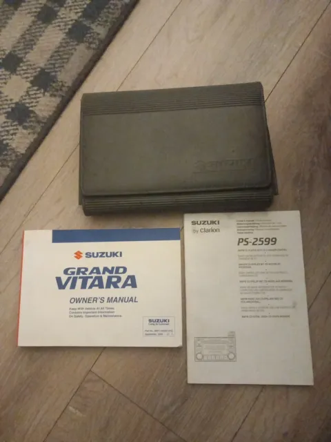 Suzuki Grand Vitara Owners Manual And Storage Wallet From 05 Reg Car