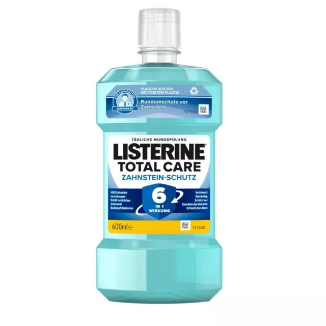 Listerine Total Cuidado Enjuague Bucal Zahnsteinschutz 6 IN 1 Efecto 600ml