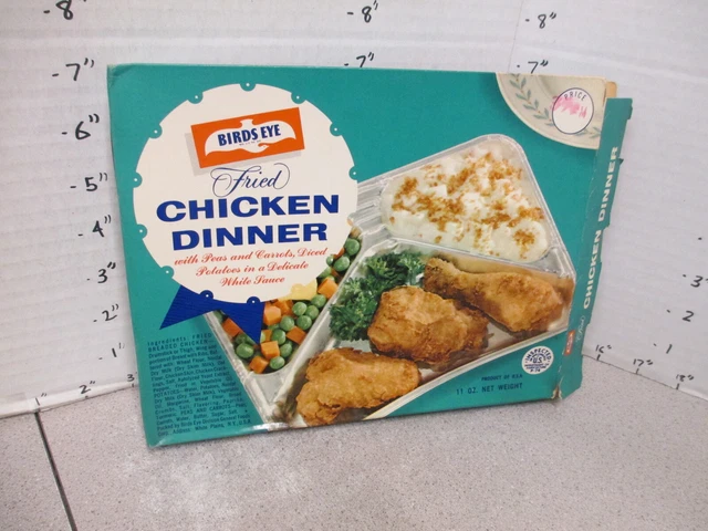 Bird's Eye TV DINNER box 1960s Fried Chicken mixed vegetable potato frozen food