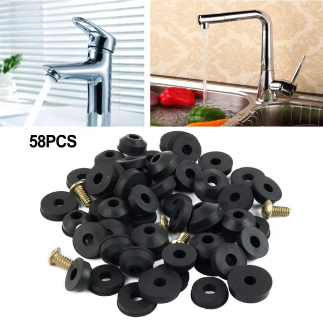 Flat And Beveled Faucet Washers And Brass-Bibb Screws Assortment 2