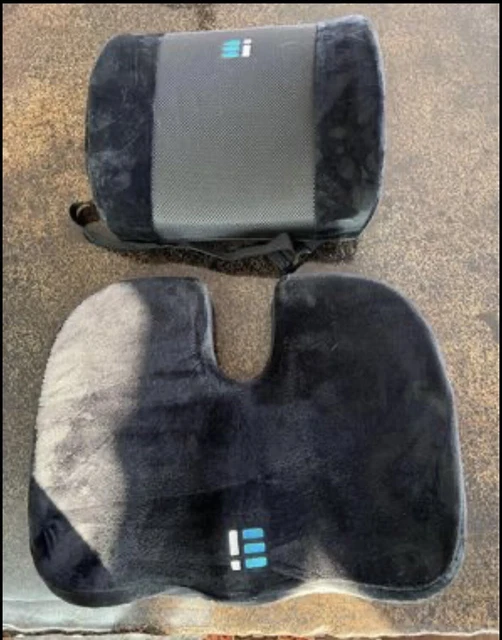 Memory Foam Seat Cushion Back Lumbar Support Pillow for Office Chair Car Seats
