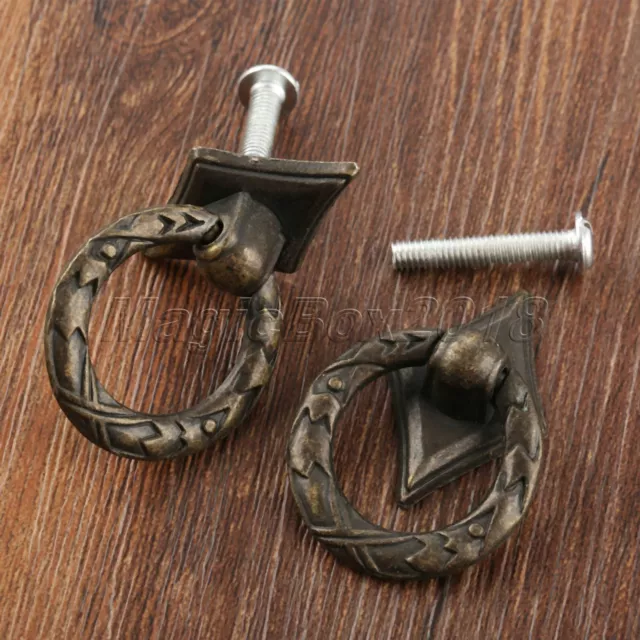 43*21mm Drawer Pull Drop Ring Cabinet Knob Furniture Cupboard Door Pull Handles