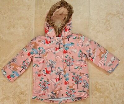 MINI Boden GIRLS 3 in 1 HOODED coat WOODLAND PINK AGE 3-4 YEARS BRAND NEW