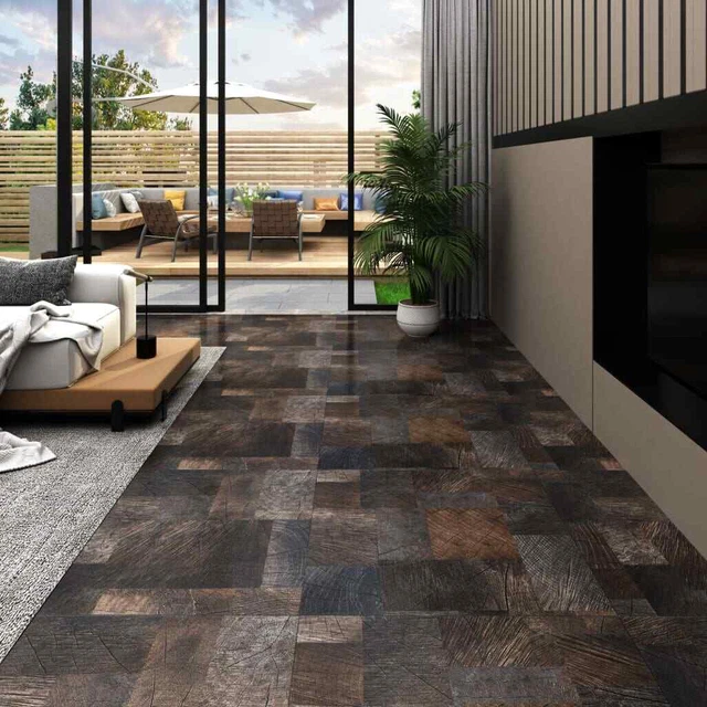 Listoni per Pavimenti Autoadesivi 20 pz in PVC 1,86 m? Legno