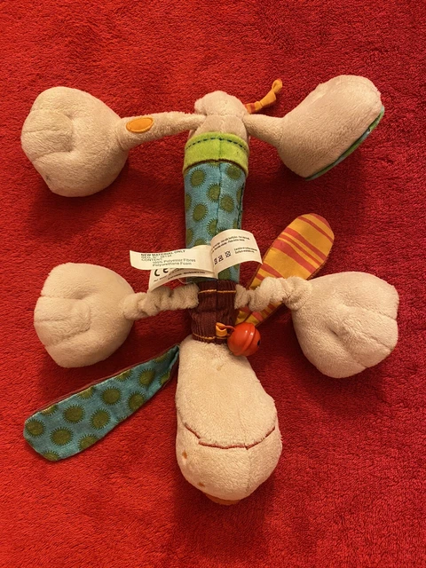 🇫🇷Peluche doudou Jeff chien LILLIPUTIENS activité miroir pouet grelot 6