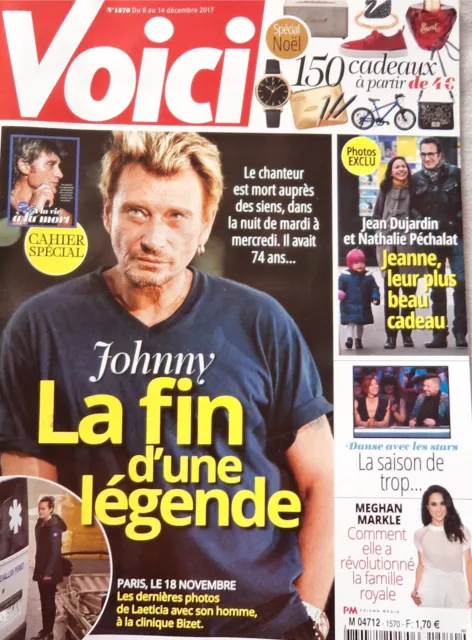 VOICI N° 1570. décembre 2017. JOHNNY  LA FIN D'UNE LEGENDE. NUMERO SPECIAL