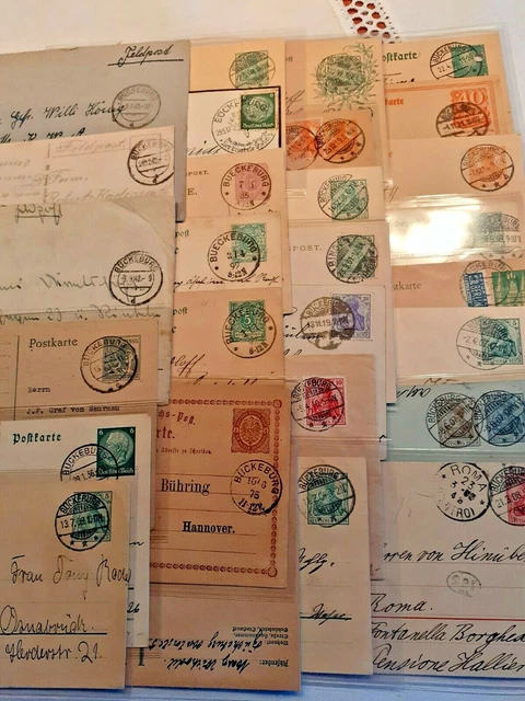 Ganzsachen Stempel Bückeburg ab 1875