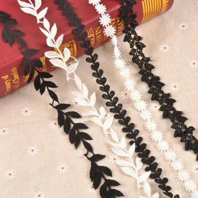 1yard Snowflake Grass Lace Trims Leaf Patchwork Trim Ribbons Sewing Crafts Suppl