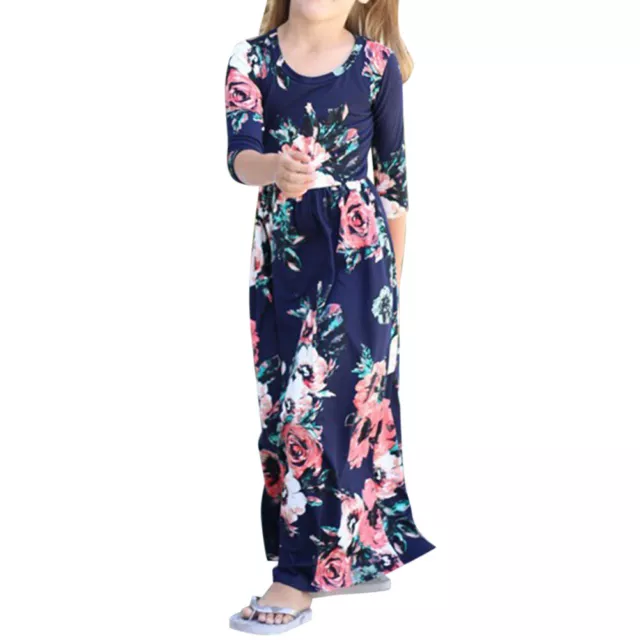 Little Girl Round Collar All-purpose Dress Blue Size 140 DXS