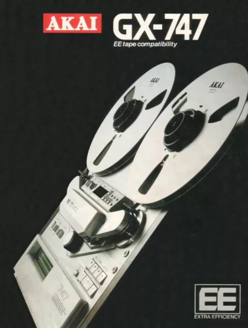 High resolution scans of the very rare Akai GX-747 reel-to-reel deck brochure