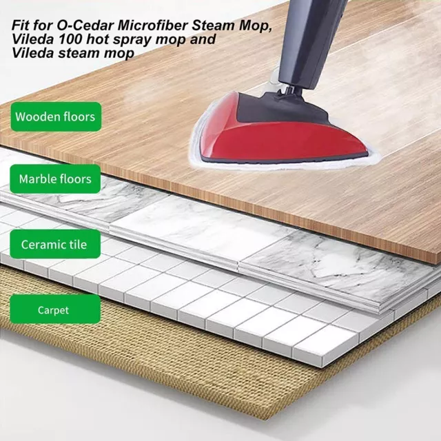 6X Ersatzbezüge für Vileda Steam Dampfreiniger Ersatzbezug 100 Hot Spray Mop 3