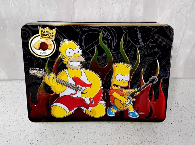 RARE COLLECTABLE The Simpsons Homer & Bart Rock Collectors Tin 100% Official