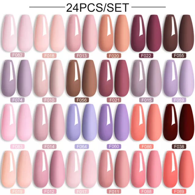 24Colors LILYCUTE Nail Art Gellack Set Farbwechselnder Glitzer Soak Off UV LED 2