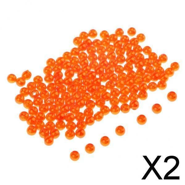 Dr.fish Lot De 50 Perles De Pêche Empilées Pour La Fabrication De Leurres - Accessoires De Fabrication De Leurres Dorés Jaunes - U0152ufs De Saumon