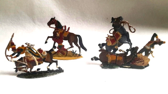 Lot Soldats Cavalerie,  Empire  plat d'étain, anciens