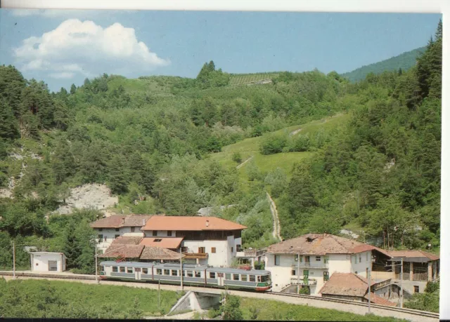 1987 Cartolina SABINO FERROVIA TRENTO-MALE'+ELETTROTRENO ET.13+nuova-e175