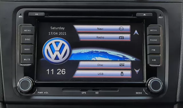 Vw Eos Bluetooth Gps Hd Dvd Sd Gps Sat Nav 7" Usb Canbus Uk Seller