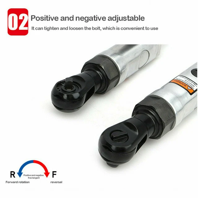 1/4,3/8 Inch Square Air Ratchet Wrench Pneumatic Torque Reversible Impact Tool 11