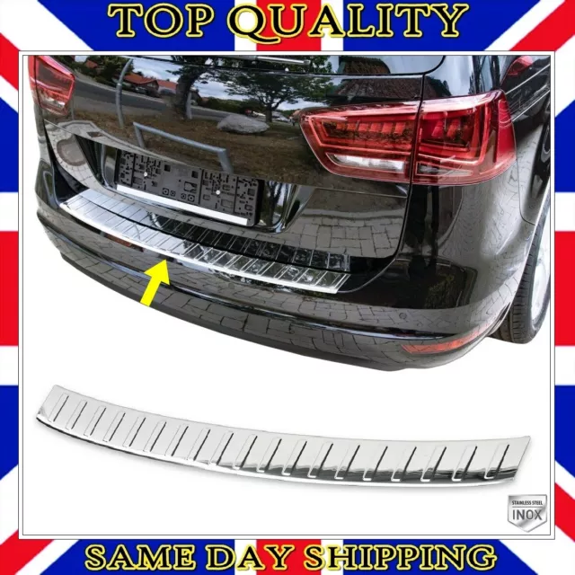 Chrome Rear Bumper Protector GLOSSY S.STEEL For Seat ALHAMBRA II 2010-UP