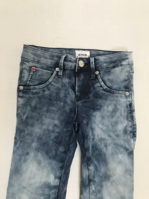 Hudson Girl’s Jeans Skinny Denim Pants Bleached Size 8 Kids Excellent