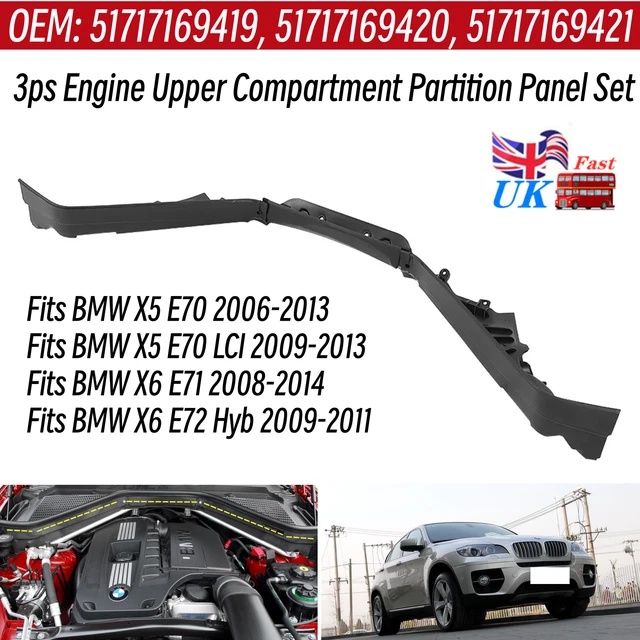 3pcs car engine upper compartment partition panel set