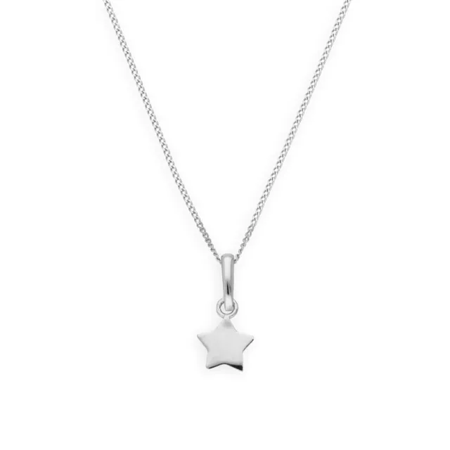 9ct White Gold Star Necklace 16 - 20 Inches Night Stars Sky