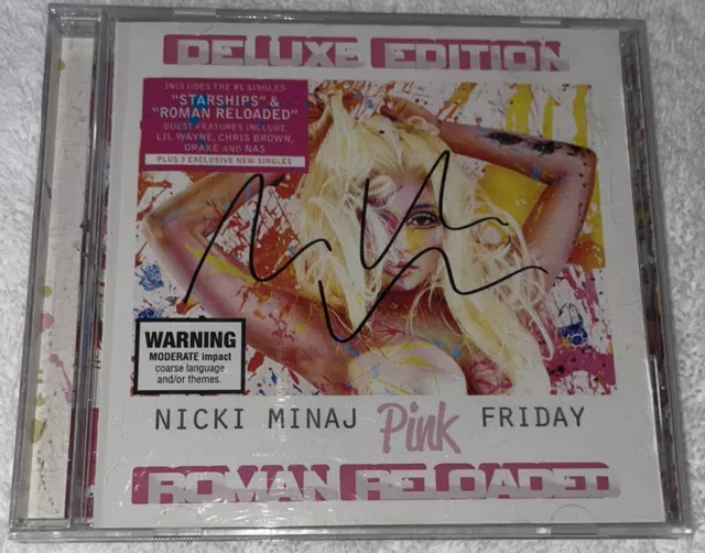 Nicki Minaj SIGNED AUTOGRAPH Pink Friday Roman Reloaded CD Album