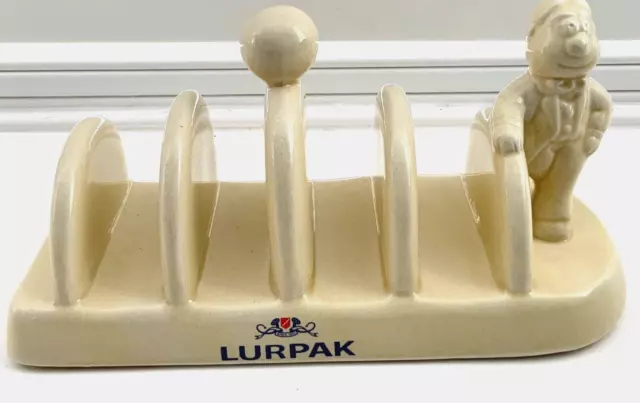 Lurpak Toastgestell mit Douglas The Butter Man Vintage Keramik neu alter Lagerbestand