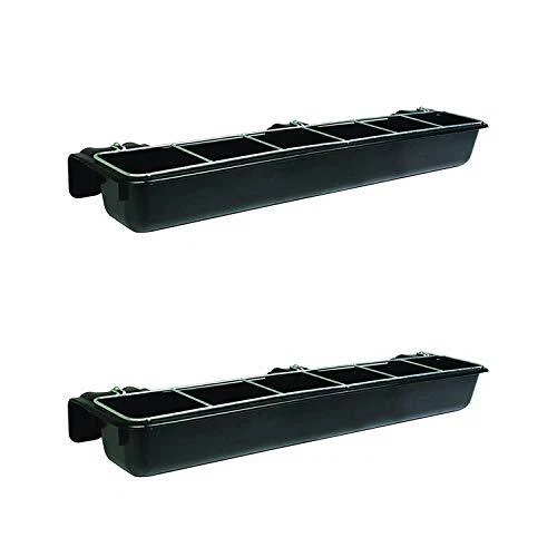 Little Giant HF9BLACK Hook Over Goat Trough Heavy Duty Galvanized Steel 9 Qua...