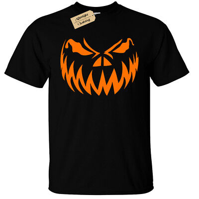Bambini Ragazzi Ragazze Zucca Viso T-Shirt Halloween Jack o Lanterna