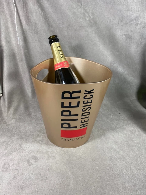 Seau à Champagne Vintage PRISUNIC Années 70 - Plastique Orange Et Blanc - Superbe état