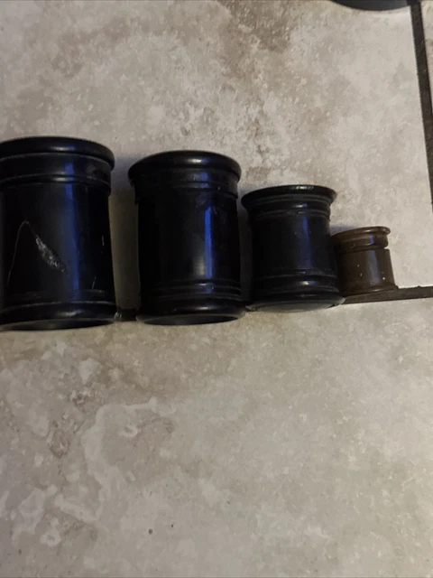 antique treenware Cow Horn Thread Holders Sewing Supplies