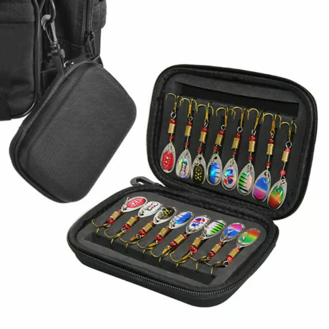 16 Stück Spinner Angelzubehör Angeln Set Mini Wobbler Kunstköder blinker Haken M