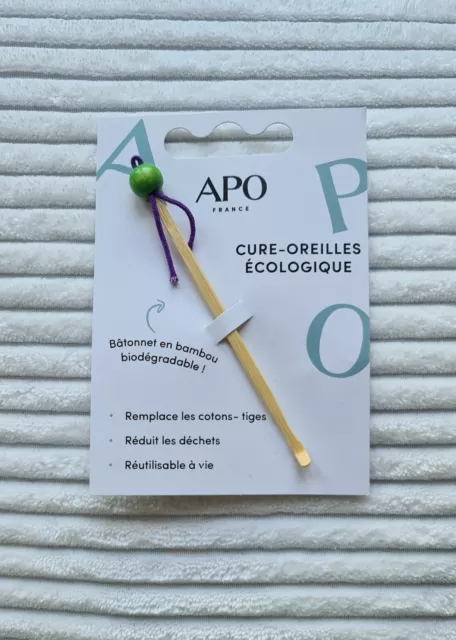 Lot de 5 cures oreille écologiques en bambou biodégradable 2