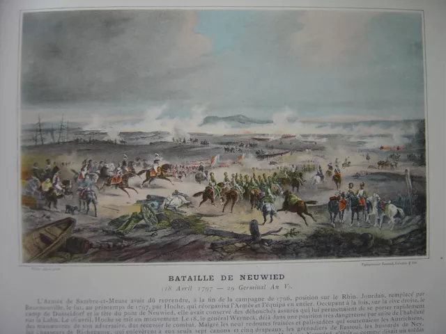 Gravure de la Bataille de NEUWIED le 18 avril 1797