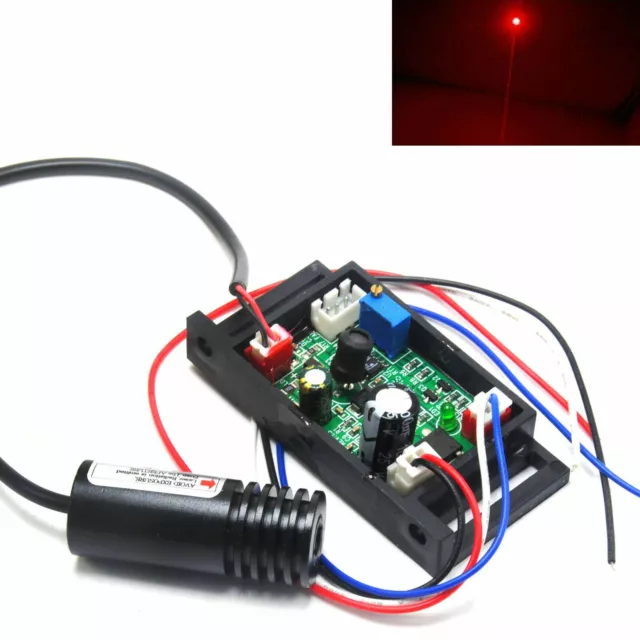 18x45mm 650nm 660nm 200mW Red Focus Dot 12V Laser Diode Module w/ TTL Driver Out